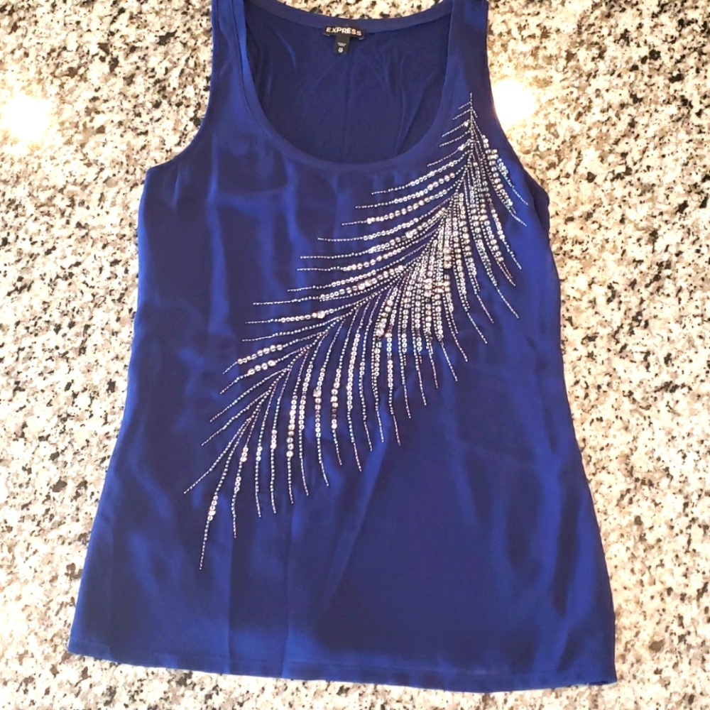Express embellished tank top